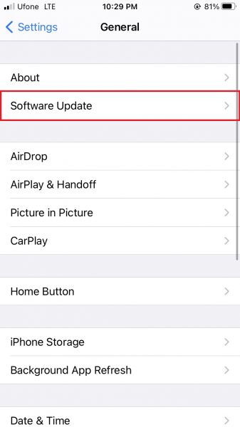 How to stop automatic software updates on iPhone