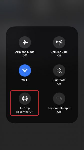 Change AirDrop privacy settings
