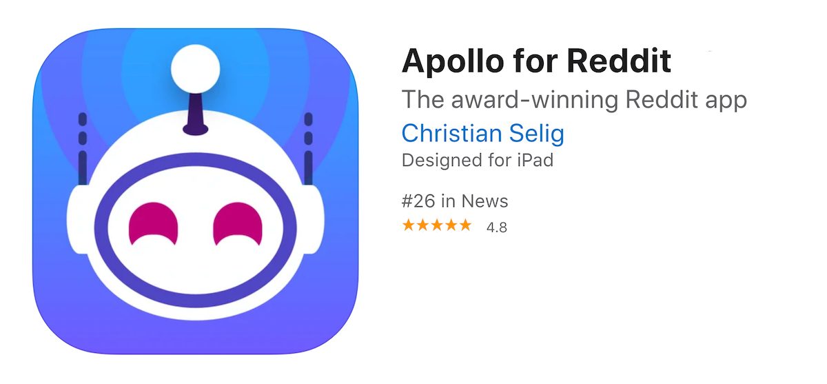 Apollo for Reddit iOS app