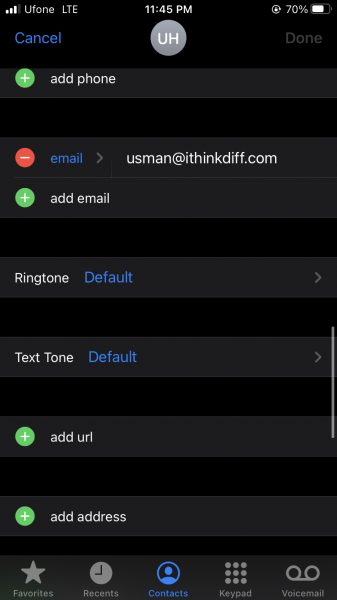 How to customize ringtones for specific contacts on iPhone 3