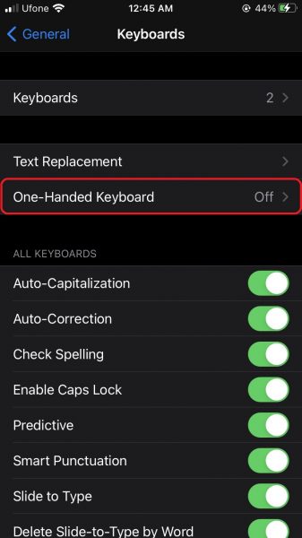 How to use one-handed keyboard mode on iPhone