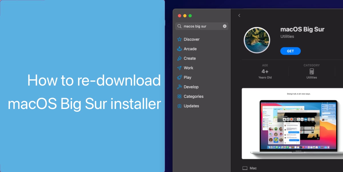 re-download macOS Big Sur Installer