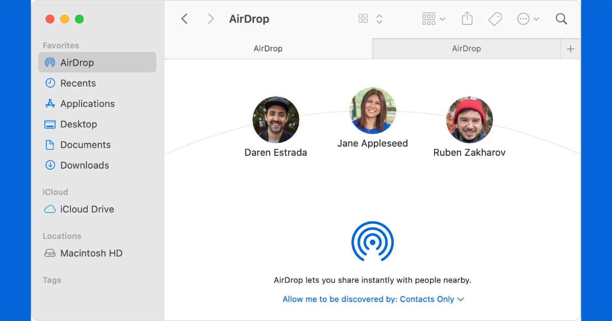 AirDrop security flaw shares personal data when sharing menu is opened