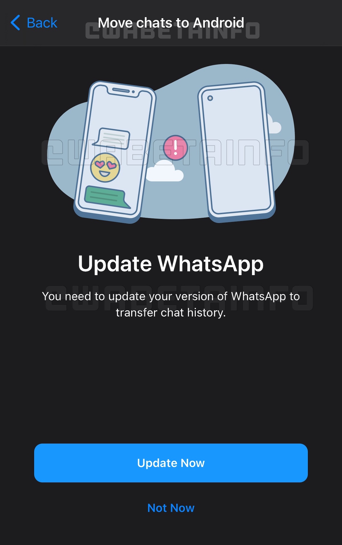 WhatsApp Chat migration