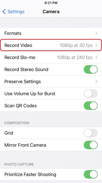 Learn how to enable HDR Video Recording on iPhone