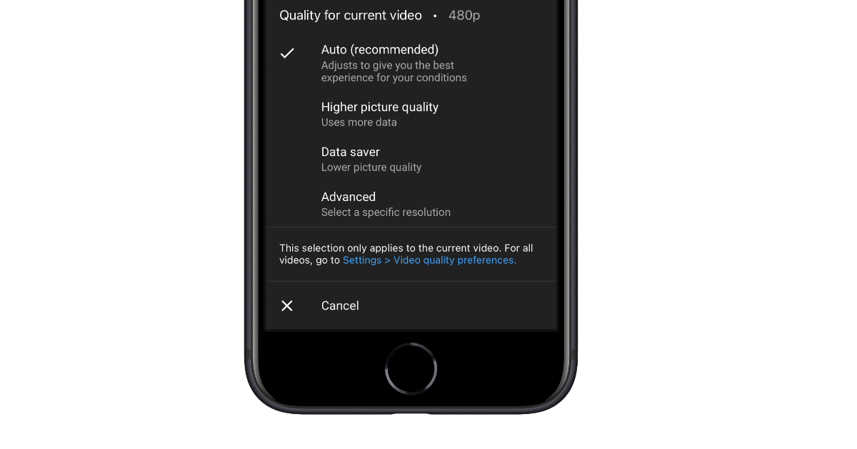 YouTube adds new video resolution settings to iOS and Android