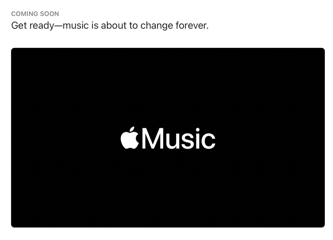 Apple Music announcement