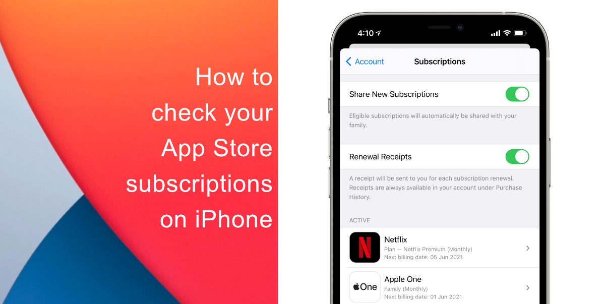 Where are subscriptions on iphone