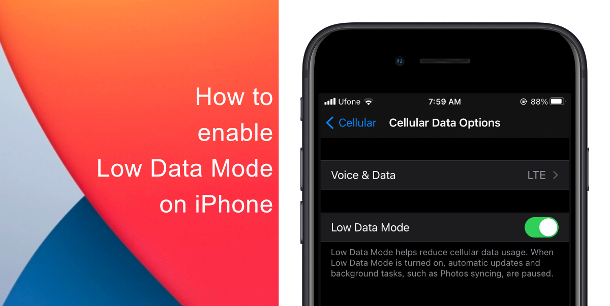 How to enable Low Data Mode on iPhone