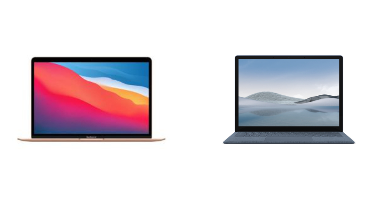 Macbook air and surface 4