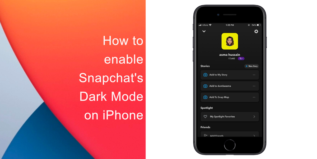 How to enable Snapchat's Dark Mode on iPhone