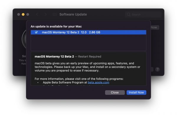 macOS Monterey Beta 2