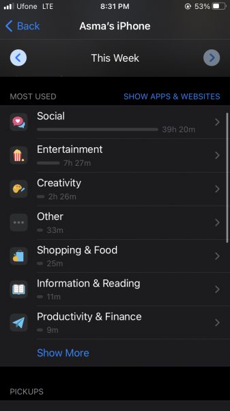 How to see most used apps on iPhone