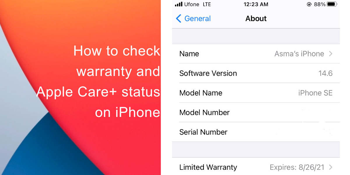 How to check warranty and Apple Care status on iPhone