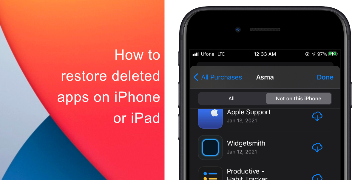 Learn how to restore deleted apps on iPhone or iPad