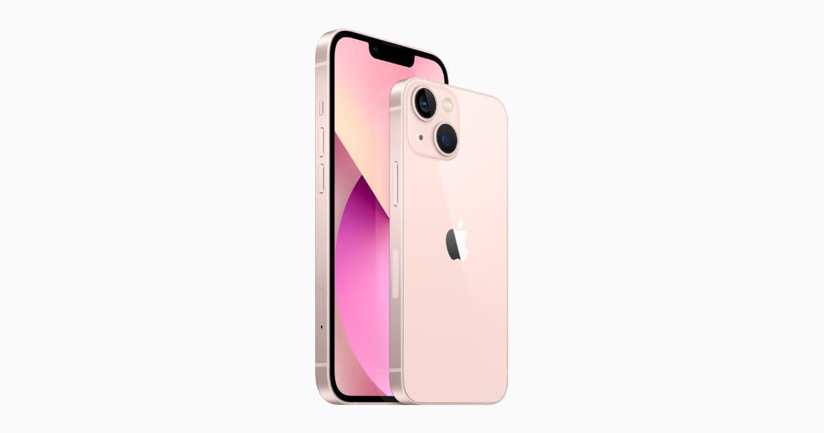 iPhone 13 and iPhone 13 mini pink