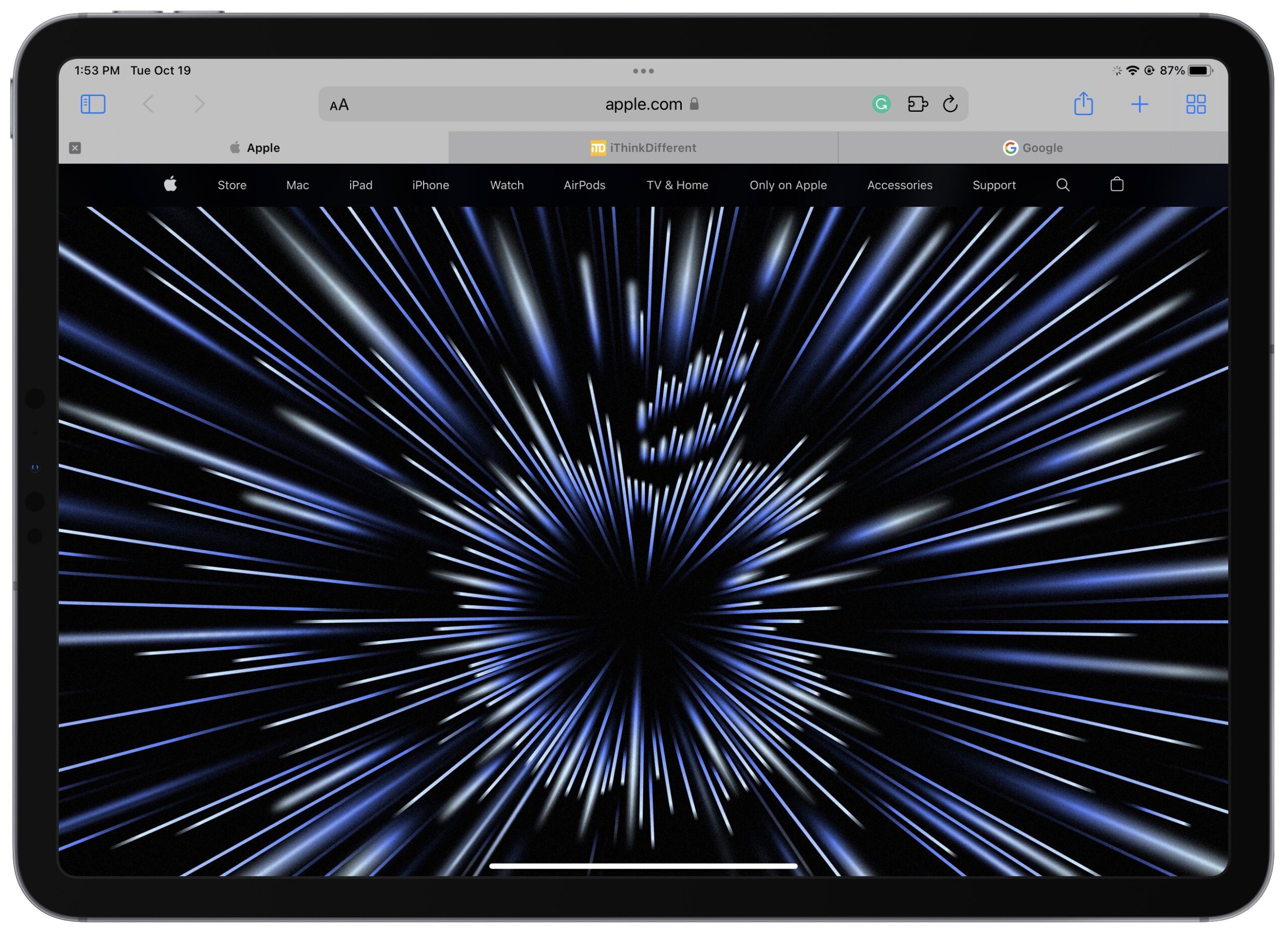 Safari tab design macOS Monterey iPadOS 15.1