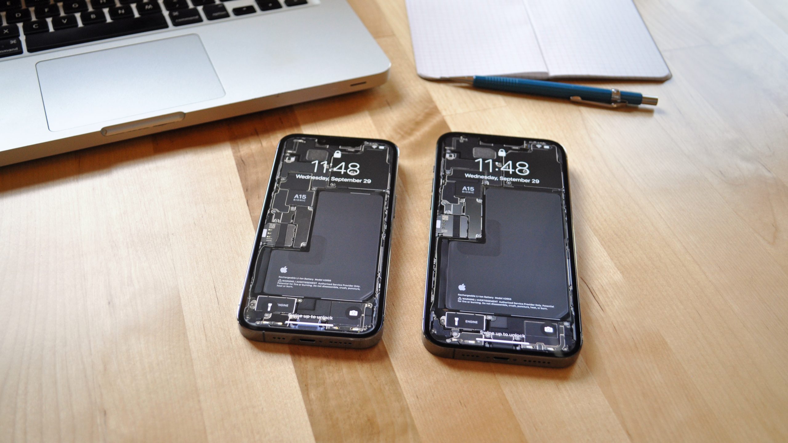 Download iPhone 13 Pro and iPhone 13 Pro Max teardown wallpapers that show  the internals