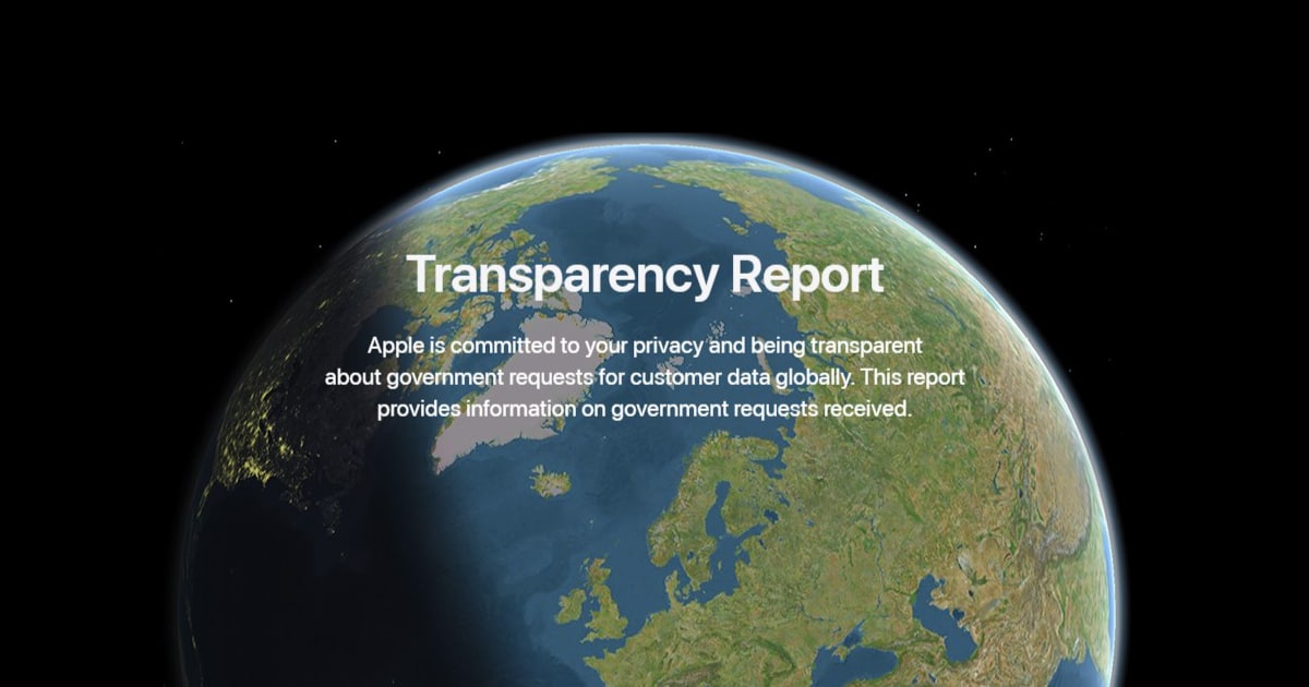 Apple Transparency Report