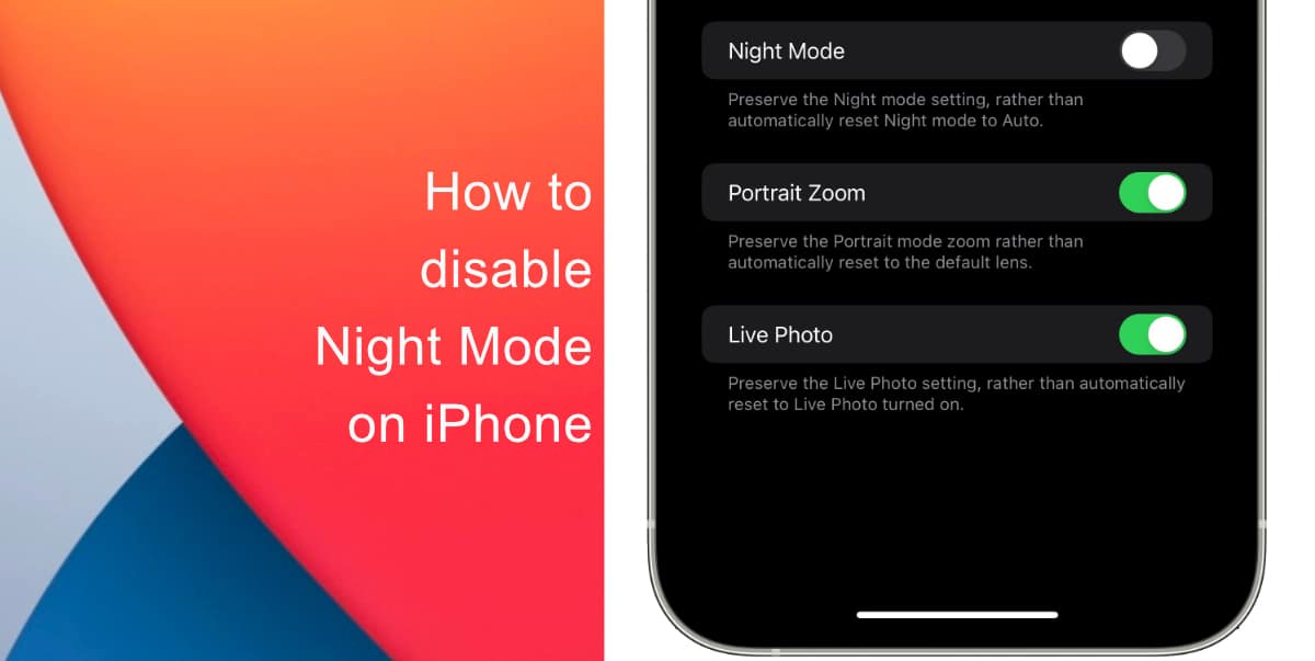 How to disable Night Mode on iPhone
