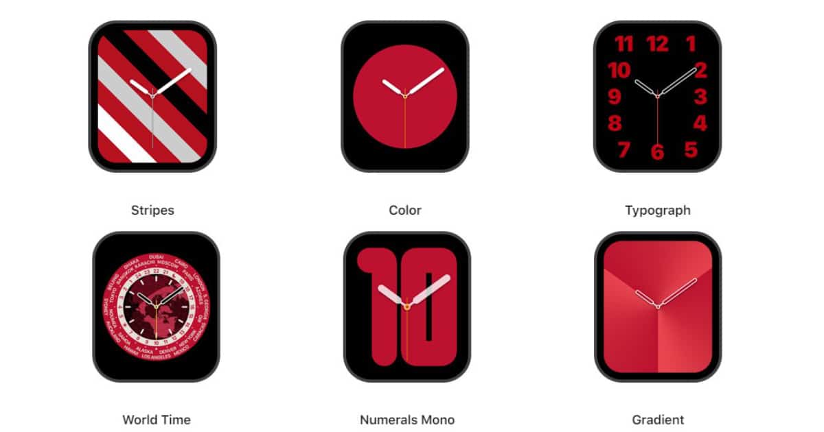 Apple Watch faces (RED)