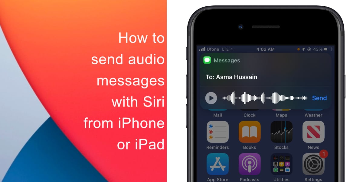 How to send audio messages with Siri from iPhone or iPad