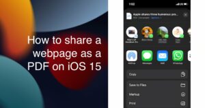 share a webpage as a PDF on iOS 15