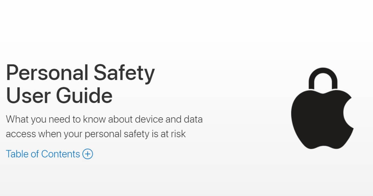 Apple Personal Safety User Guide