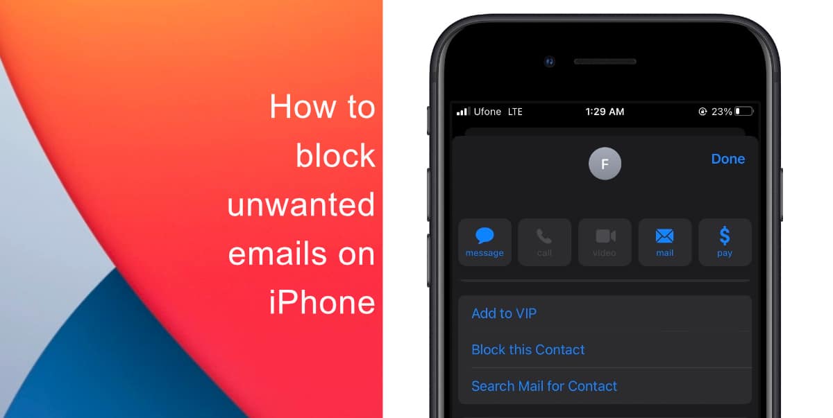 How to block unwanted emails on iPhone