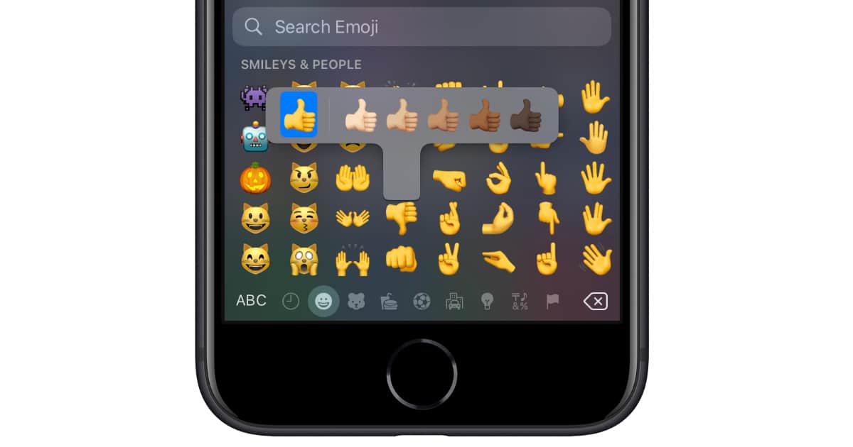 Apple thumbs up emoji