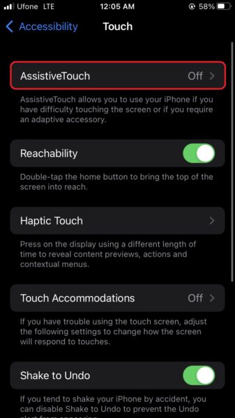 How to take a screenshot on iPhone using AssistiveTouch