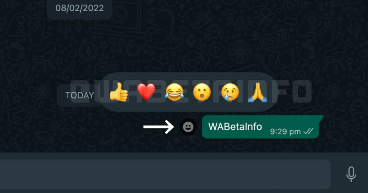 WhatsApp reactions Mac