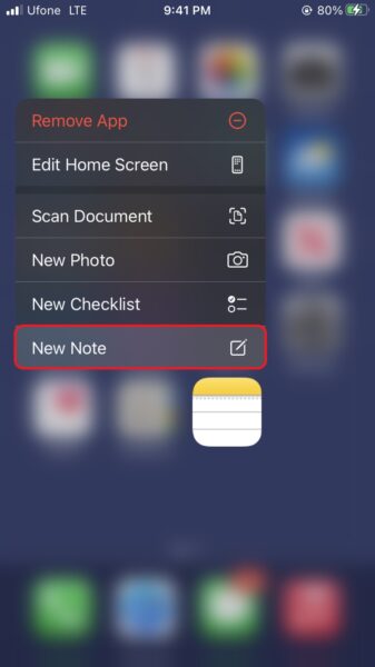 four ways to make a new note on your iPhone