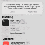 Zebra 2 package manager iPhone 3
