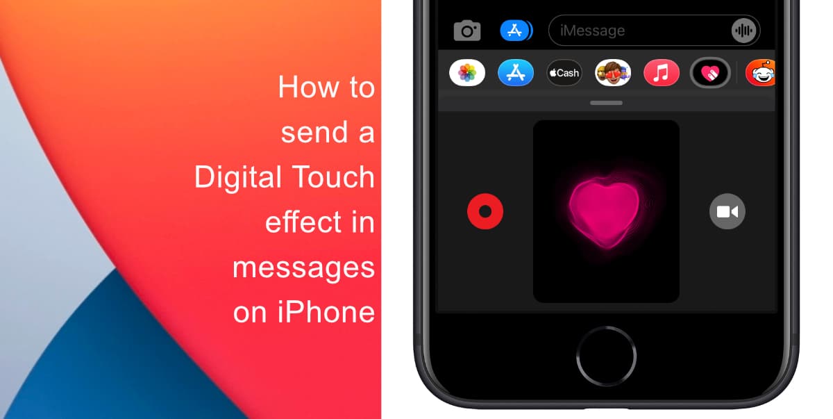 How to send a Digital Touch effect in Messages on iPhone