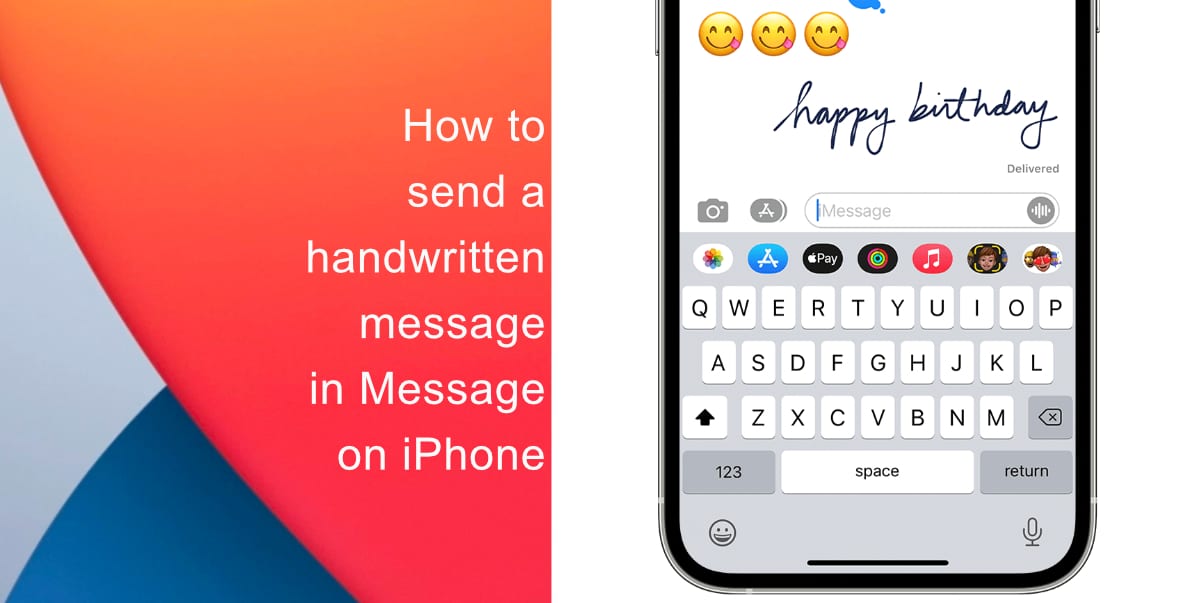 How to send a handwritten message in iMessage on iPhone