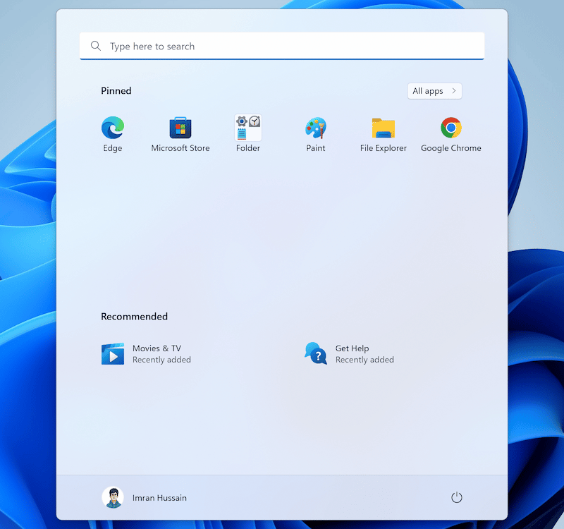 Windows 11 Start Menu folders