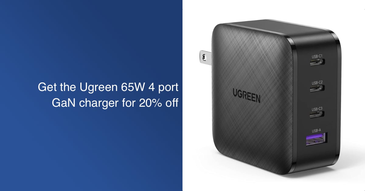 ugreen 65W 4 port GaN charger