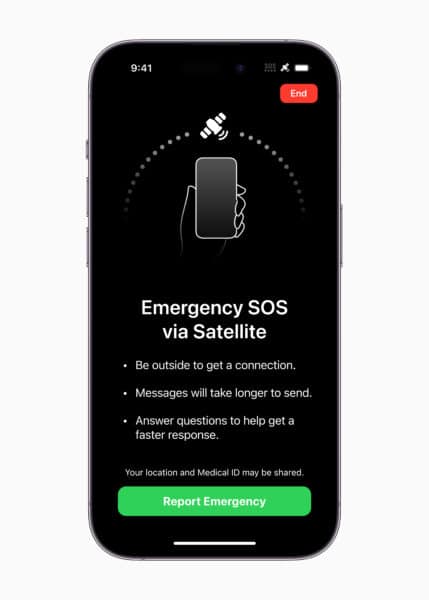 iPhone 14 Pro emergency SOS