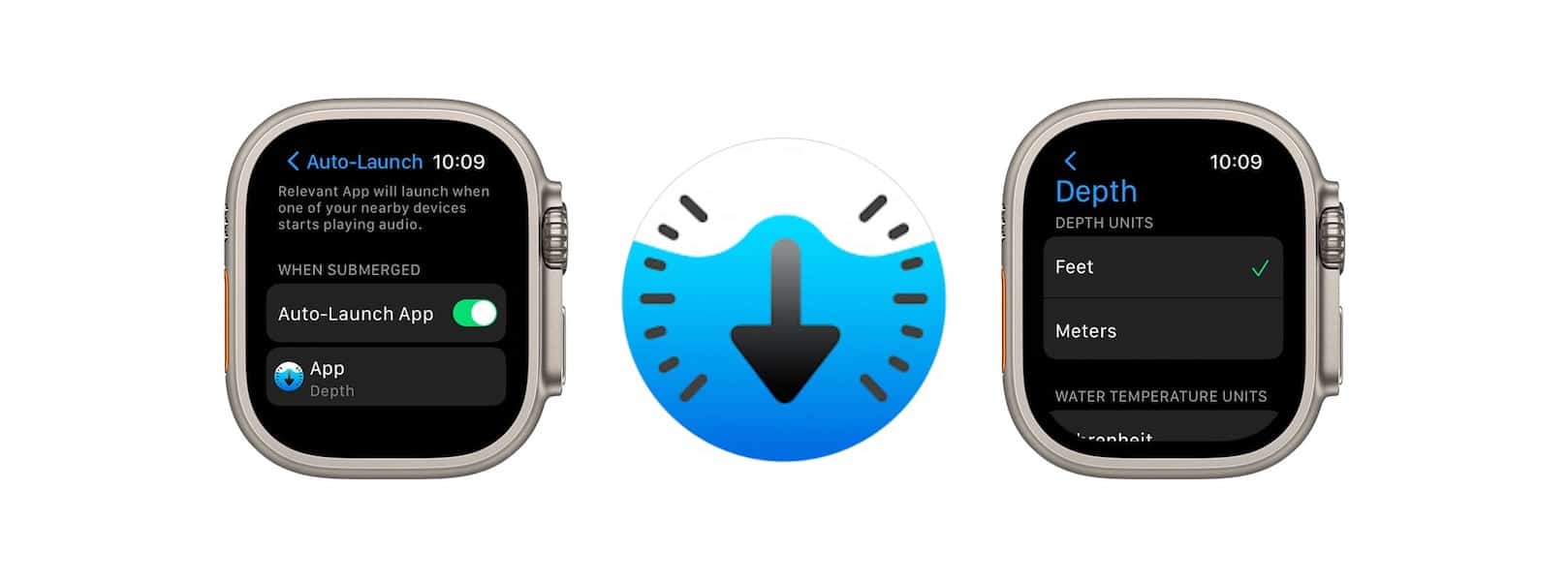 apple Watch ultra - depth app