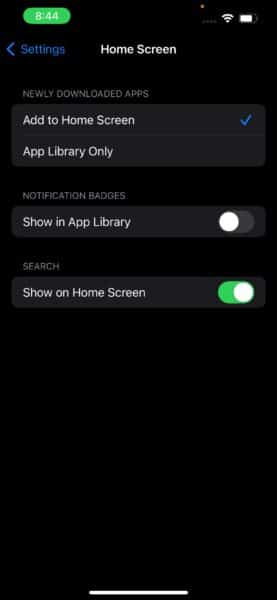 iOS 16 home screen search button 2