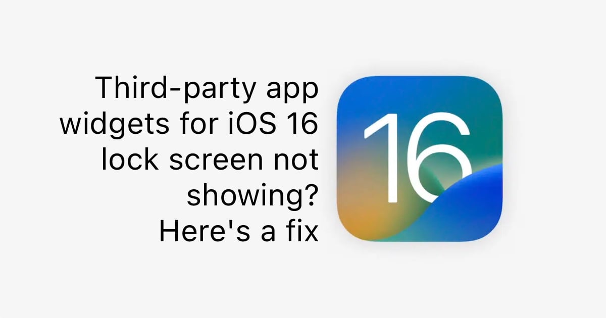 iOS 16 third-party app widgets lock screen