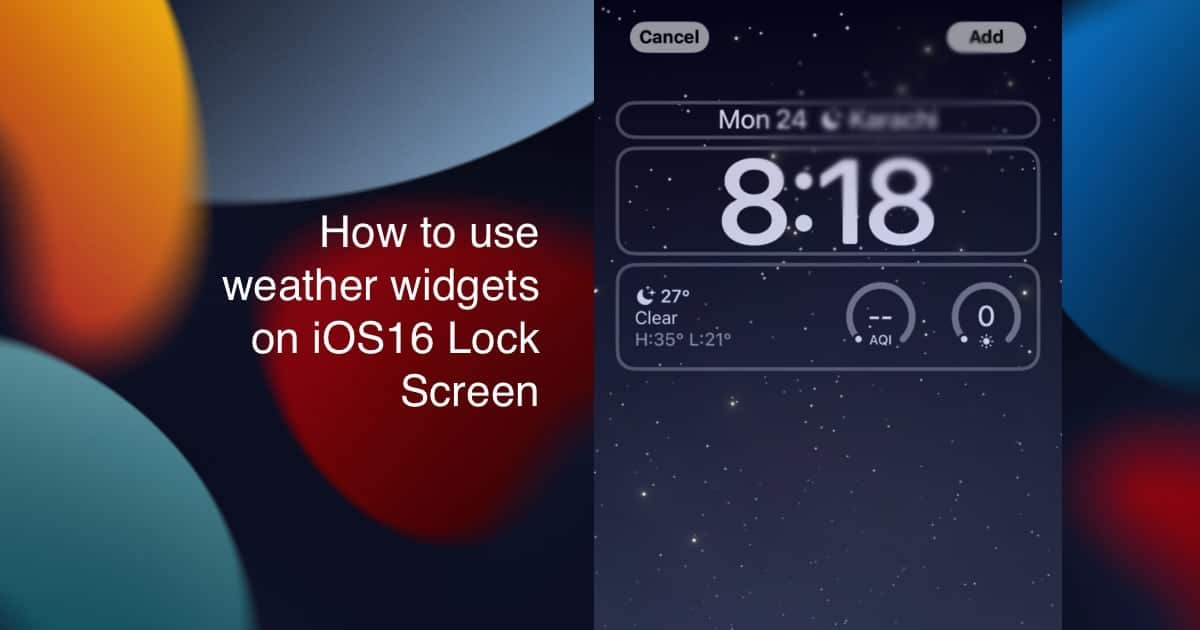 Lock Screen weather widget