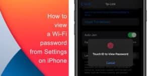 How to view a Wi-Fi password from Settings on iPhone