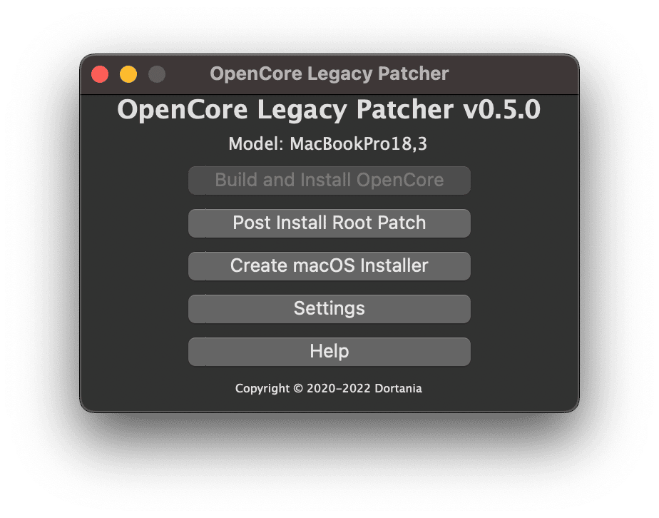OpenCore-Patcher macOS Ventura 1