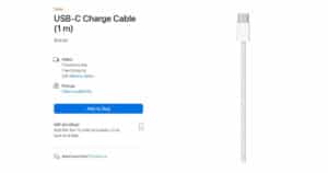 Woven USB-C charge cable