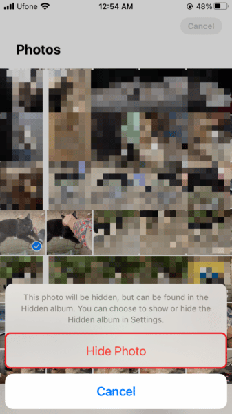 How to use Photos hidden folder in iOS 16