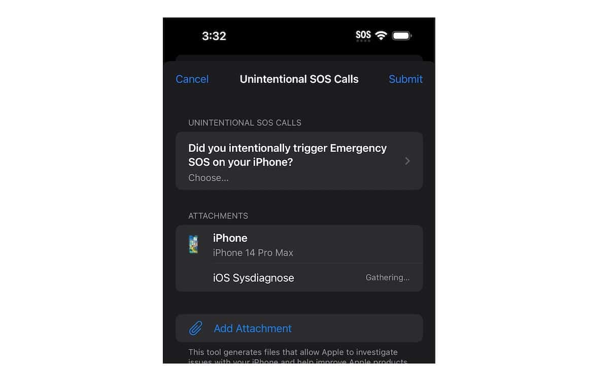 iOS 16.2 - emergency Sos