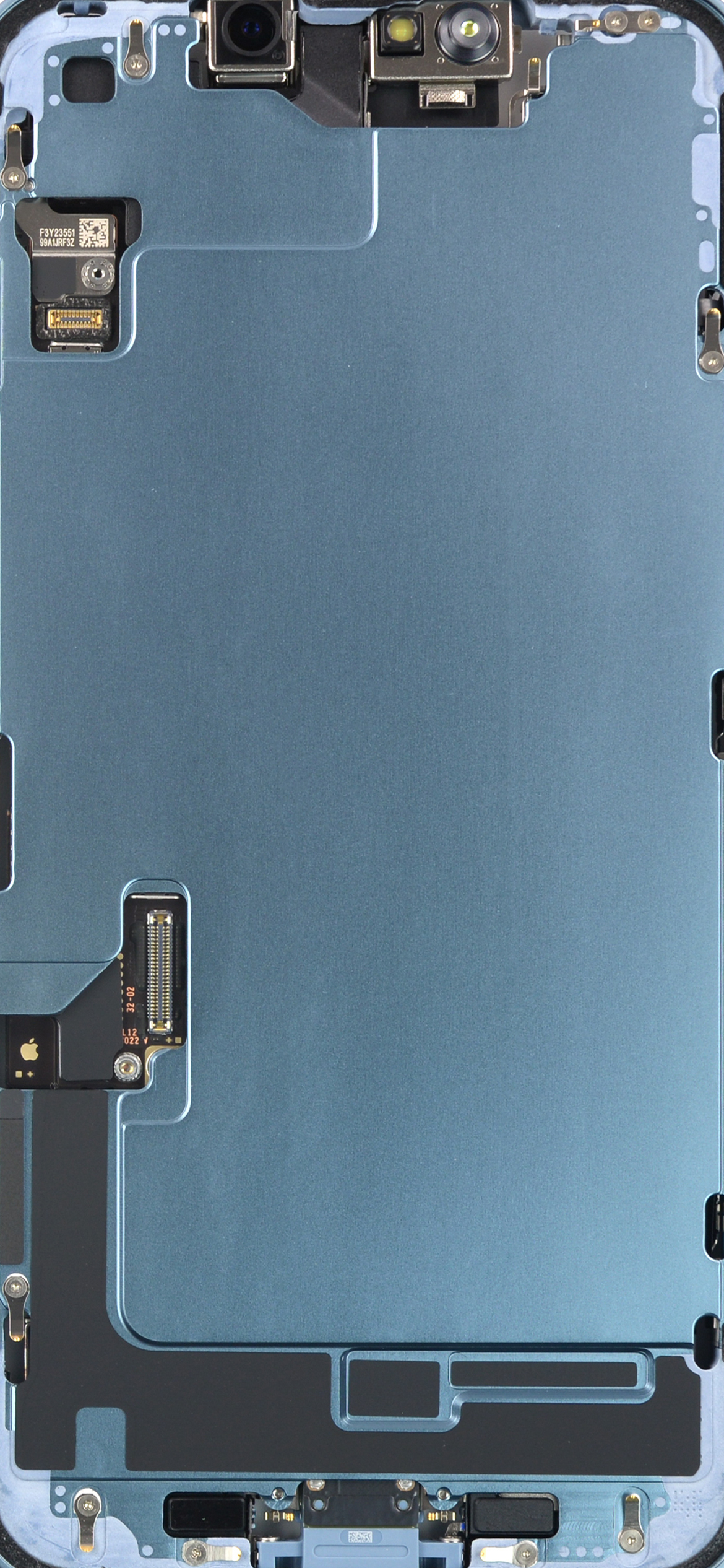 Download iPhone 14 line-up teardown wallpapers showcasing internals