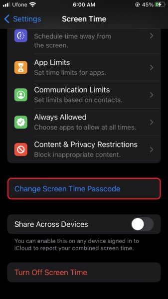 How to reset your Screen Time passcode on iPhone